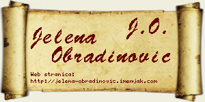 Jelena Obradinović vizit kartica